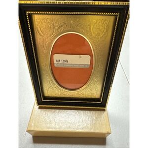 Carr Picture Frame - 3x2 -oval Black & Gold Colors - In Box 484 Ebony